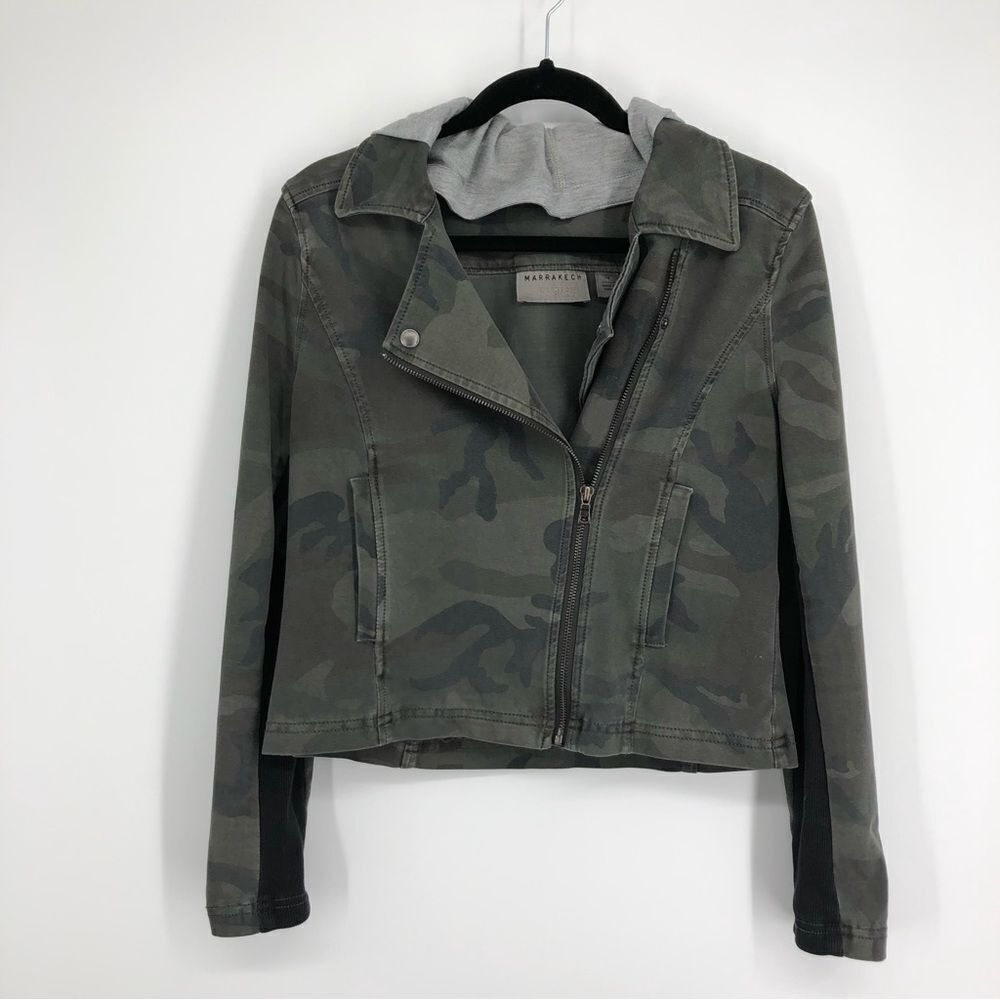 Anthropologie Marrakech Camo Moto Jacket Small‎